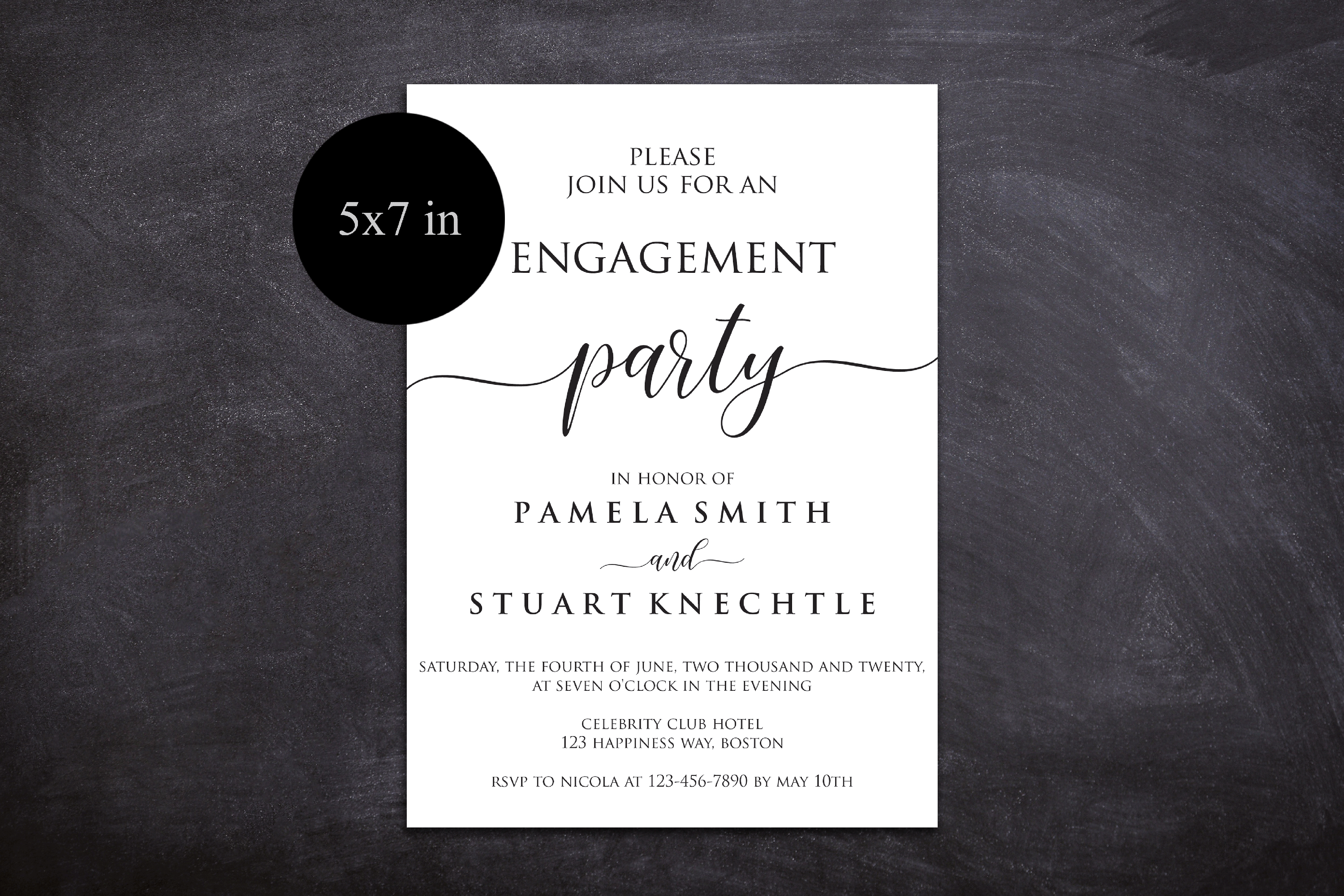 DIY Engagement Party Invite PDF, Print At Home Engagement (355779 ...