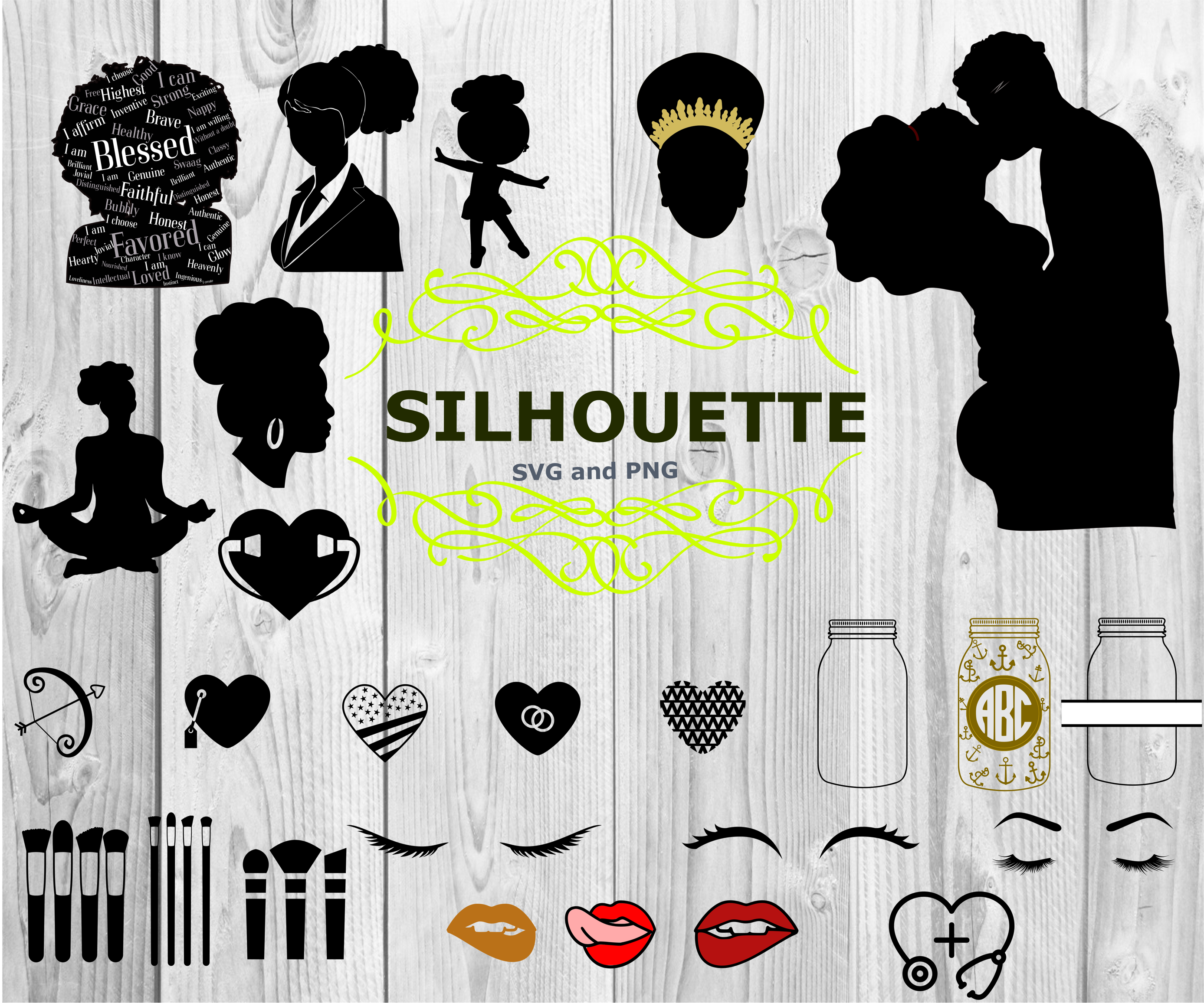 Download Afro Bundle - 200 Afro Designs and more - Afro svg, png ...