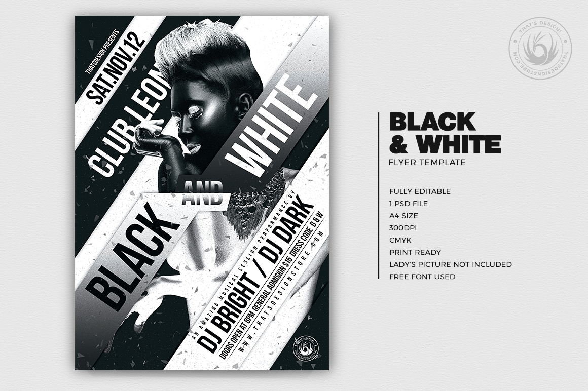 Black And White Flyer Templates