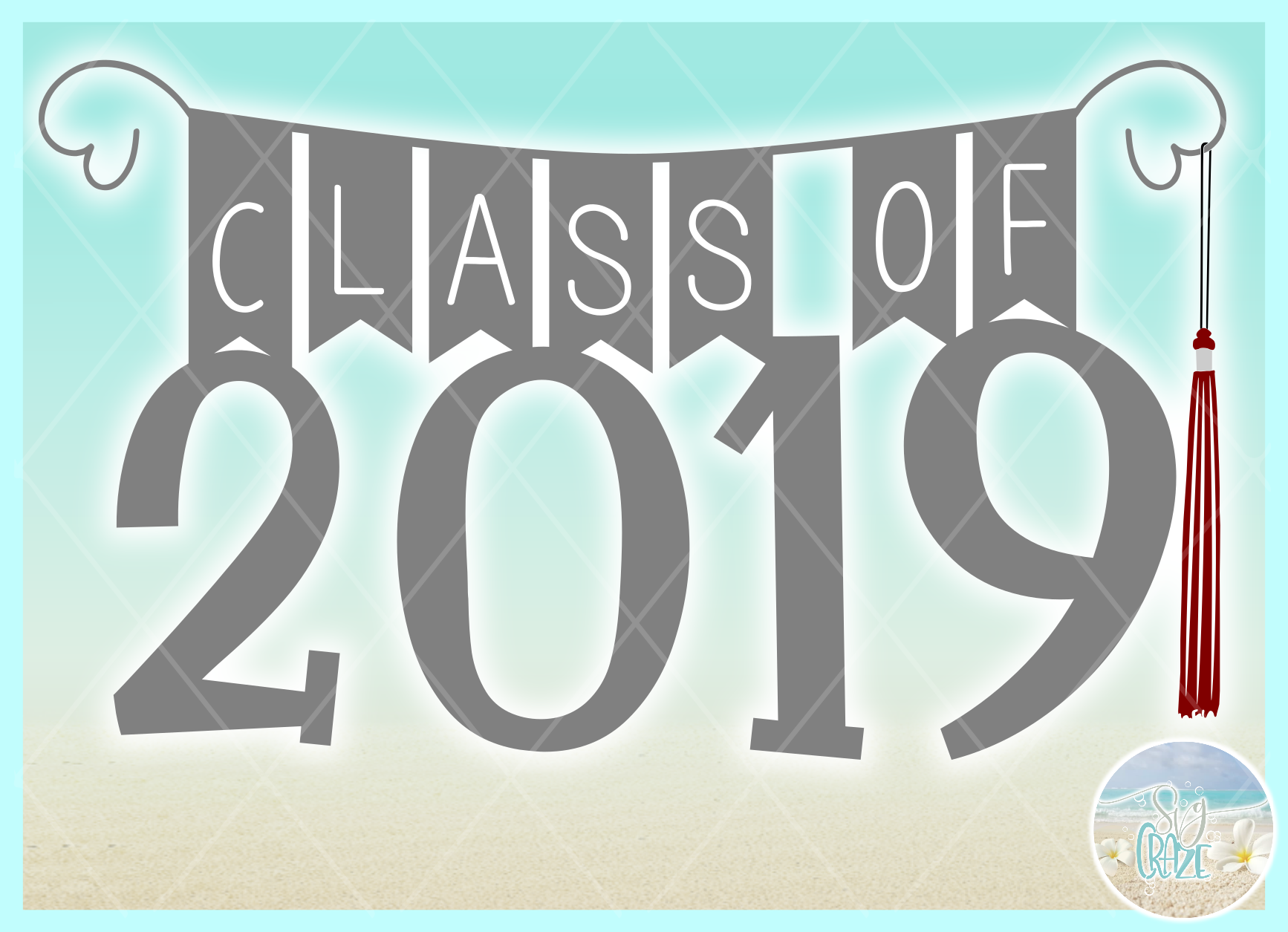 Download Class of 2019 Graduation Banner with Tassle Tshirt SVG