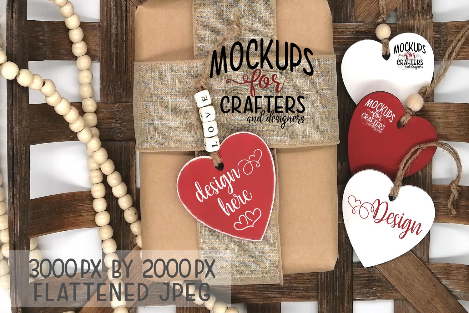 Download Gift Tag Heart Shaped Mock Up