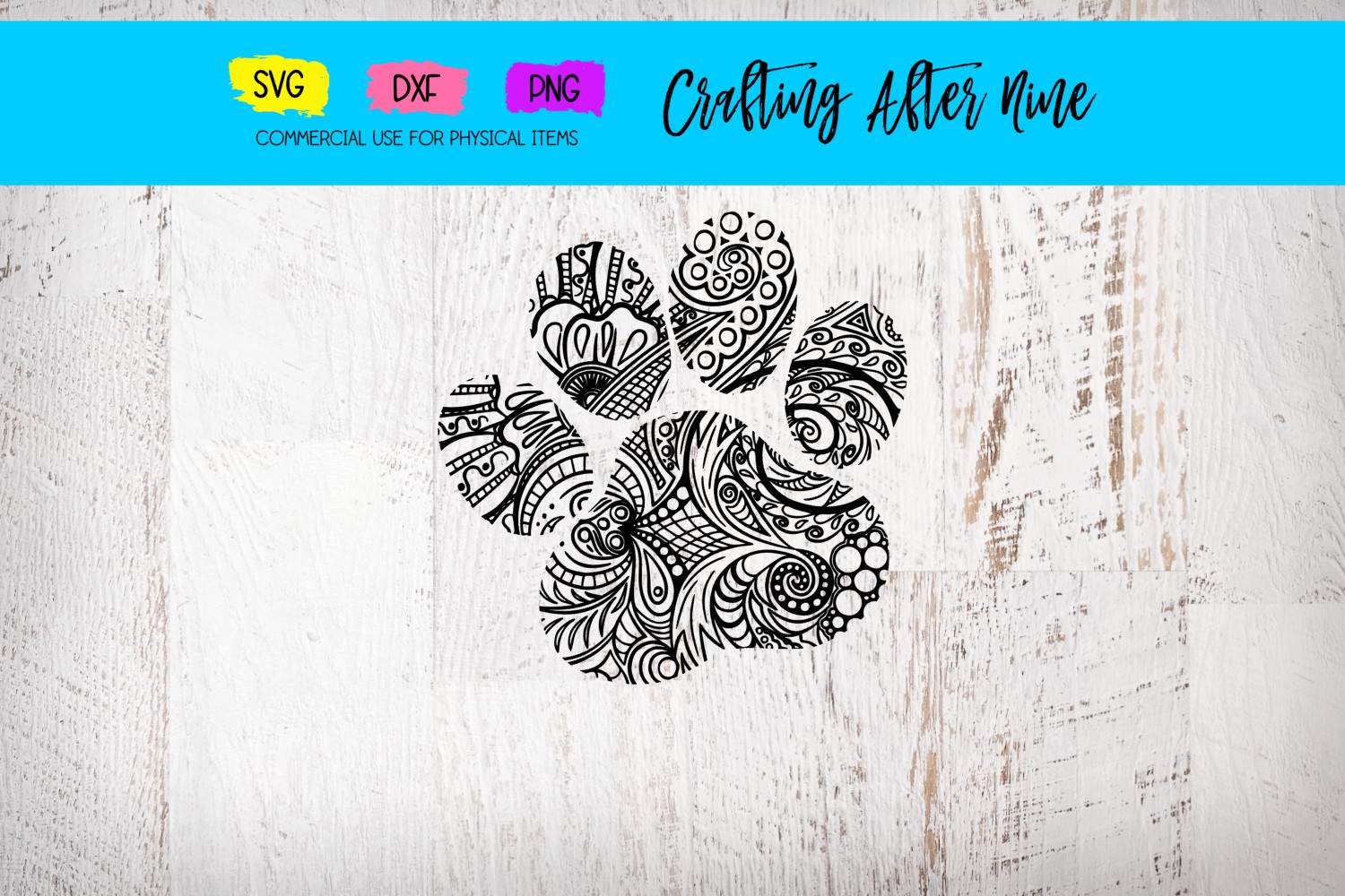 Download Mandala Paw Print Svg Cut Files, Svg Files, Vet Tech, Paw