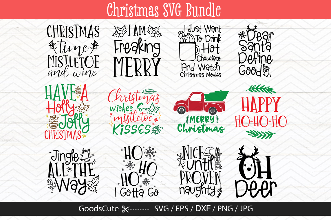 Download 12 Christmas SVG Bundles - SVG DXF JPG PNG EPS