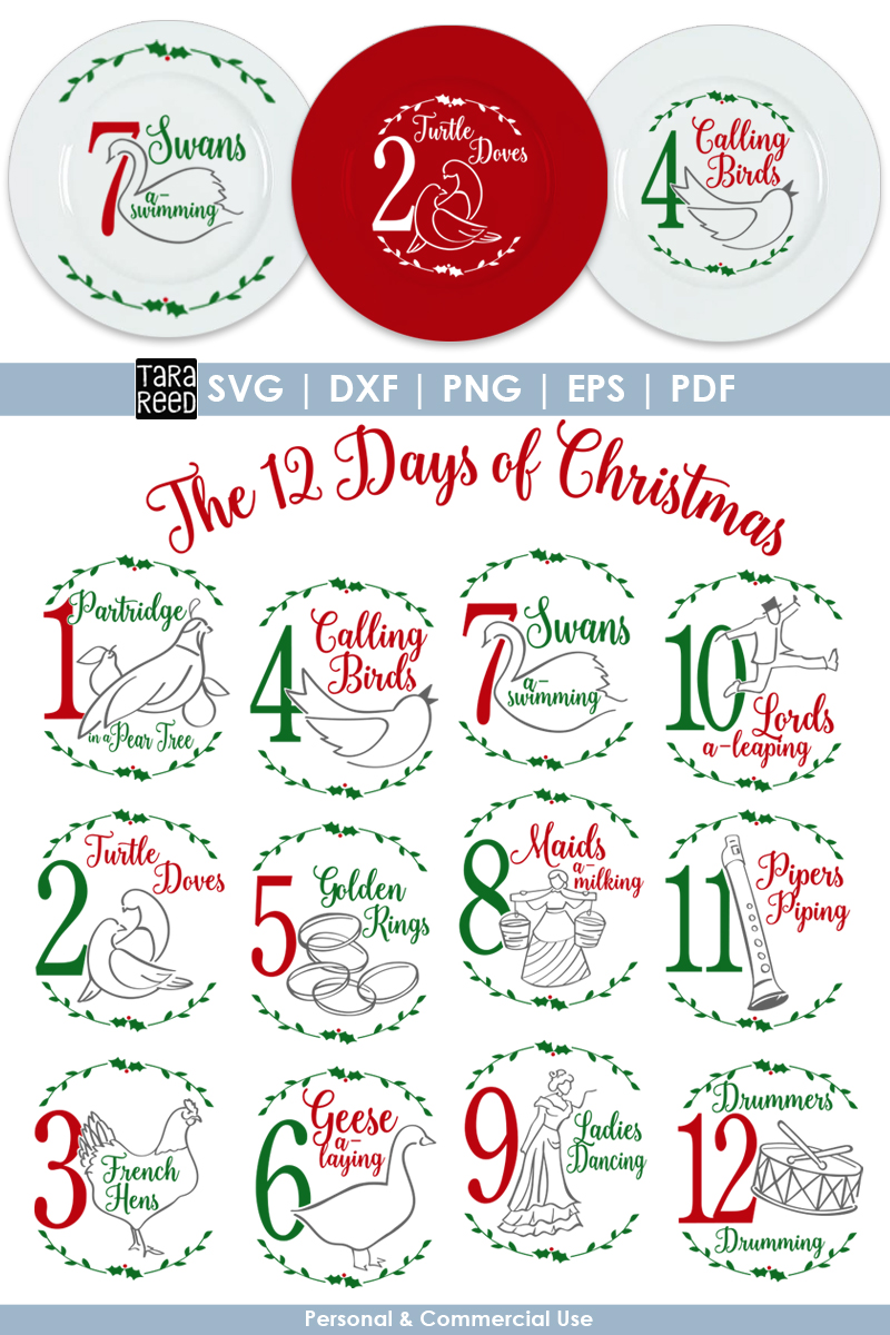 Download 12 Days of Christmas - Christmas SVG Files for Crafters ...
