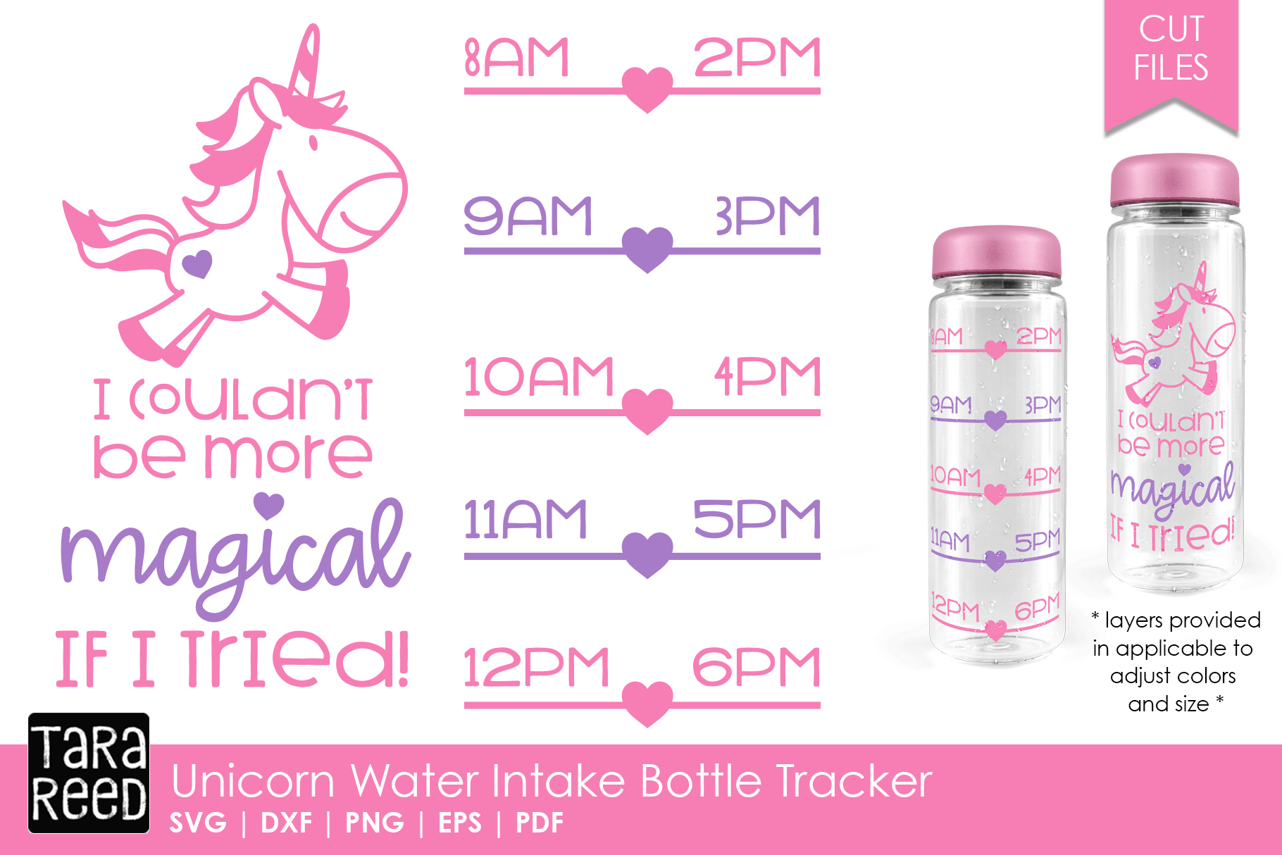 Download Free Water Bottle Tracker Water Bottle Labels SVG DXF Cut File