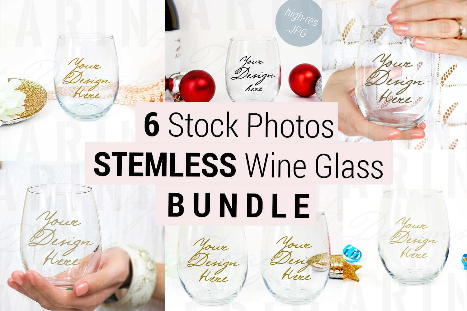 Download Wine glass mockup BUNDLE, Stemless Wine glass mockups, 910