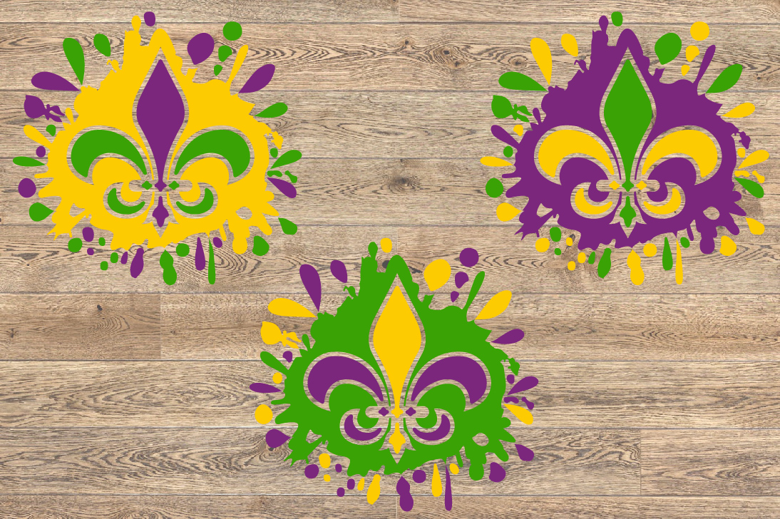 Download Fleur de Lis Mask Mardi ink Splash Gras SVG Tuesday 1280s ...