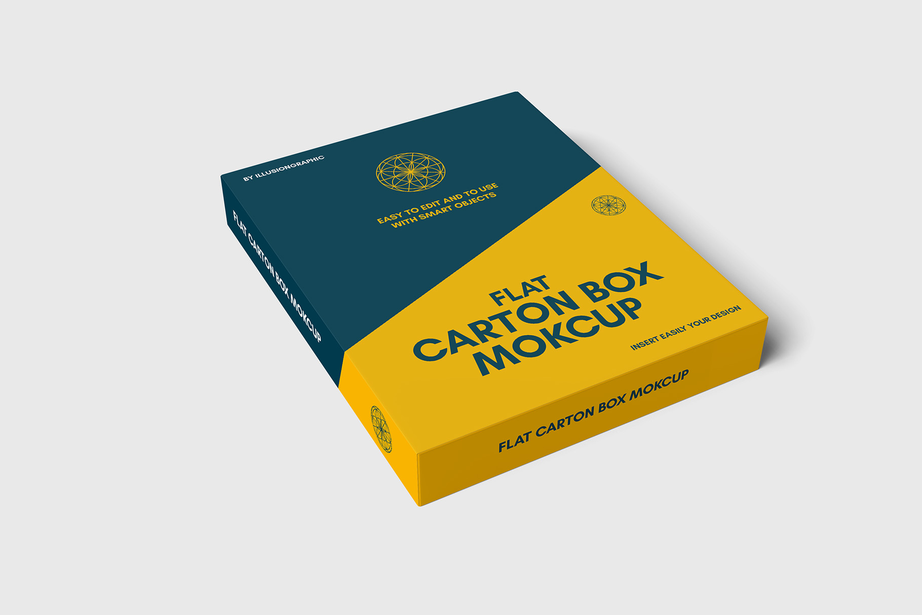 Download Flat Carton Box Mockup - 8 views