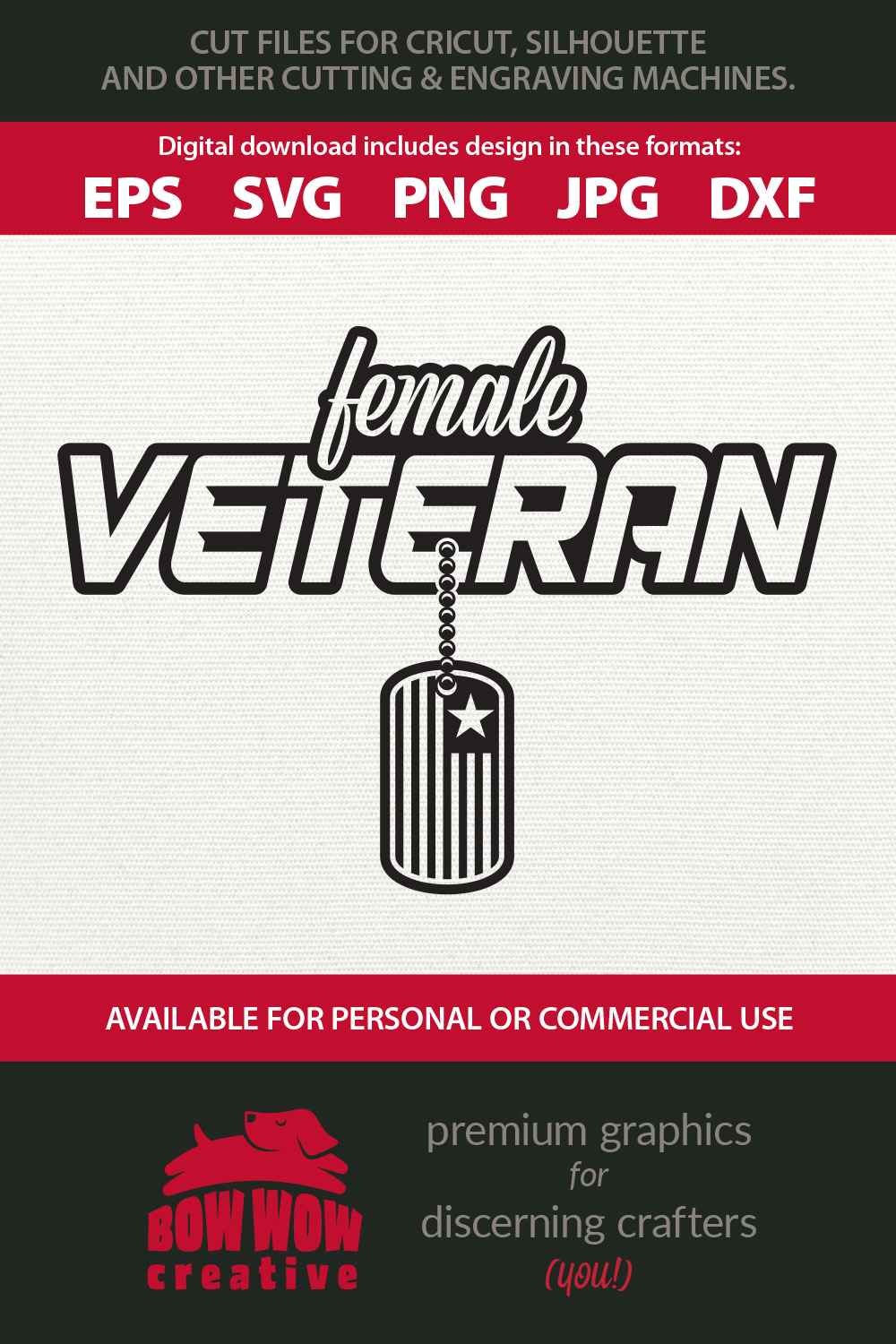 Female United States Military Veteran SVG, EPS, PNG, DXF