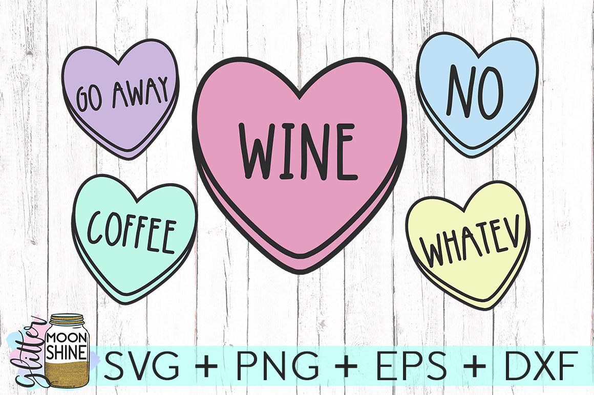 Sassy Candy Heart Bundle SVG DXF PNG EPS Cutting Files (50230) | SVGs