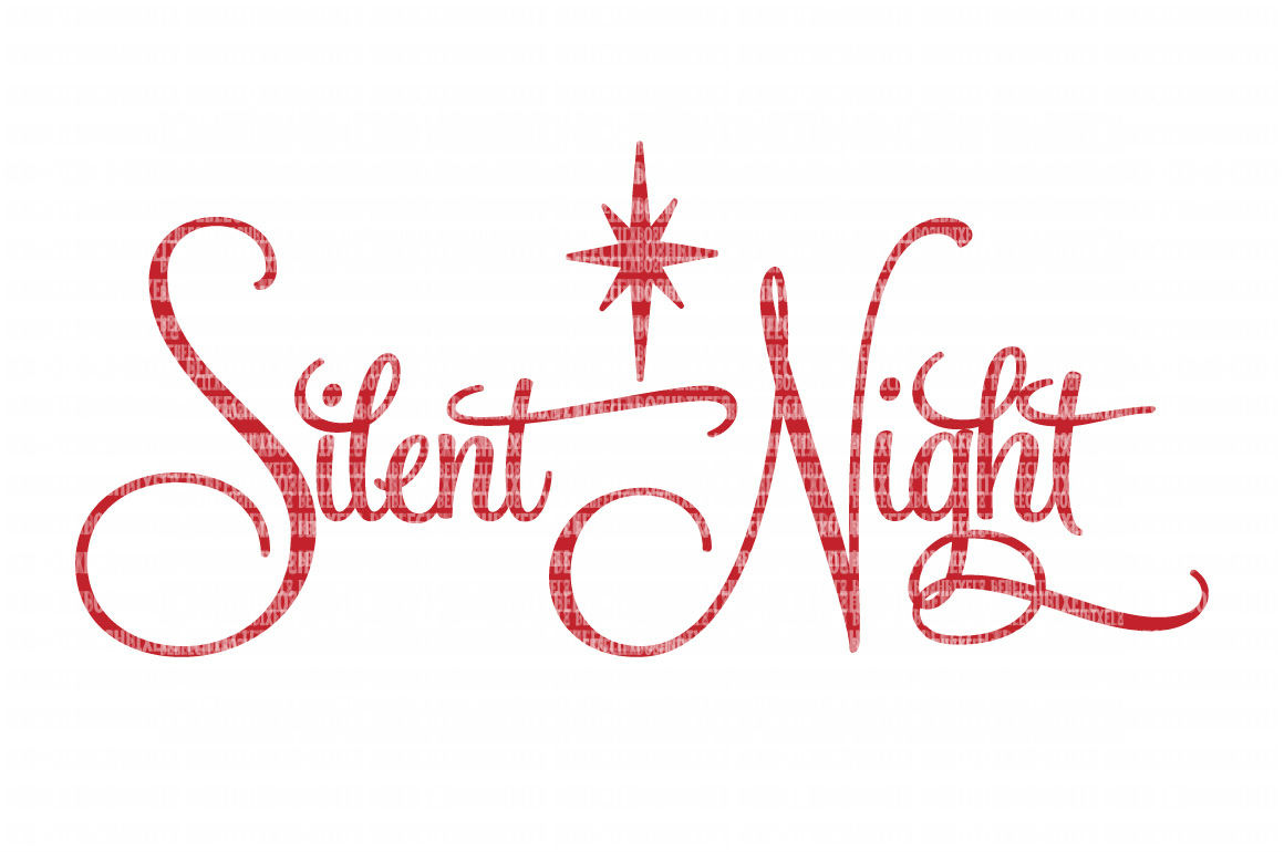 Download Silent Night Christmas SVG File, SVG Files for Cameo and Cricut Design Space, Iron on Decal ...