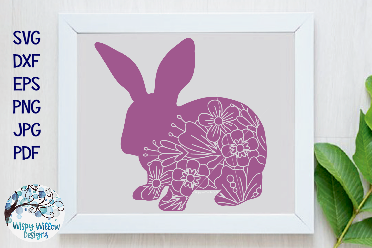 Floral Rabbit Svg Rabbit Mandala Svg Cut File