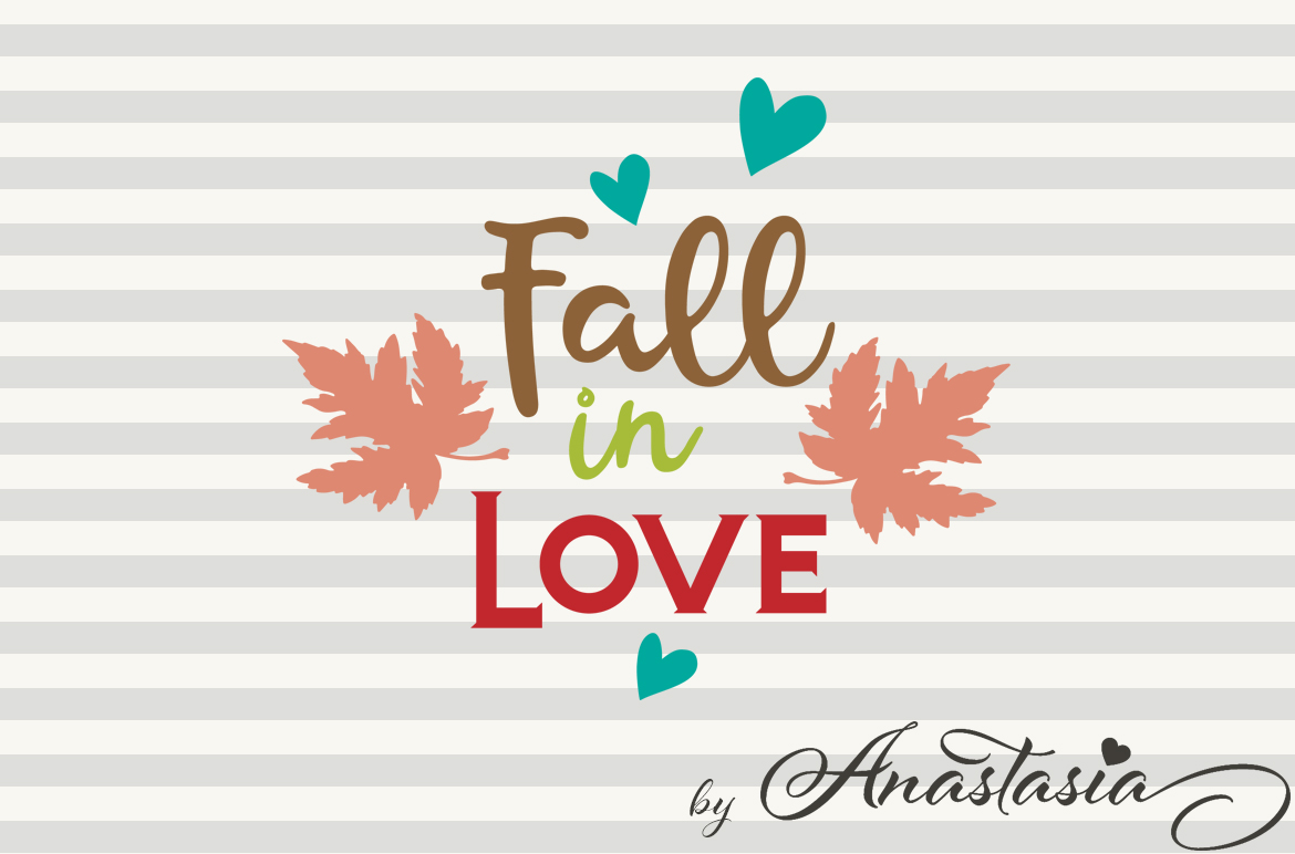 Download Fall in love SVG Cut File - Autumn Quotes - Romantic Fall clipart