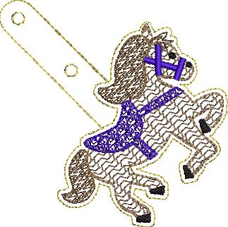 Ith horse key fob  embroidery design 100865  embroidery  design