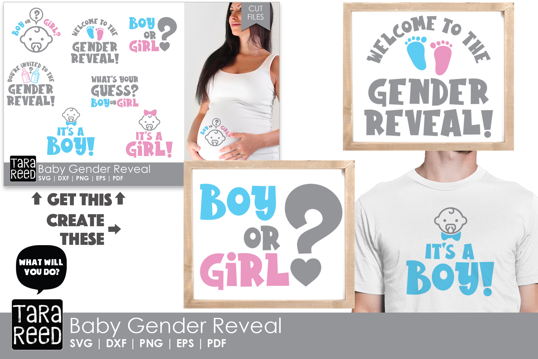 Download Baby Gender Reveal - Baby SVG and Cut Files for Crafters (323130) | Cut Files | Design Bundles