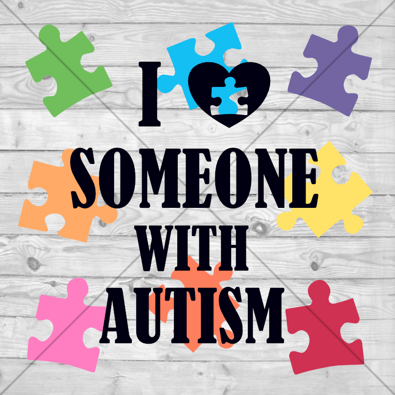 Download I Love Someone With Autism SVG Cut File