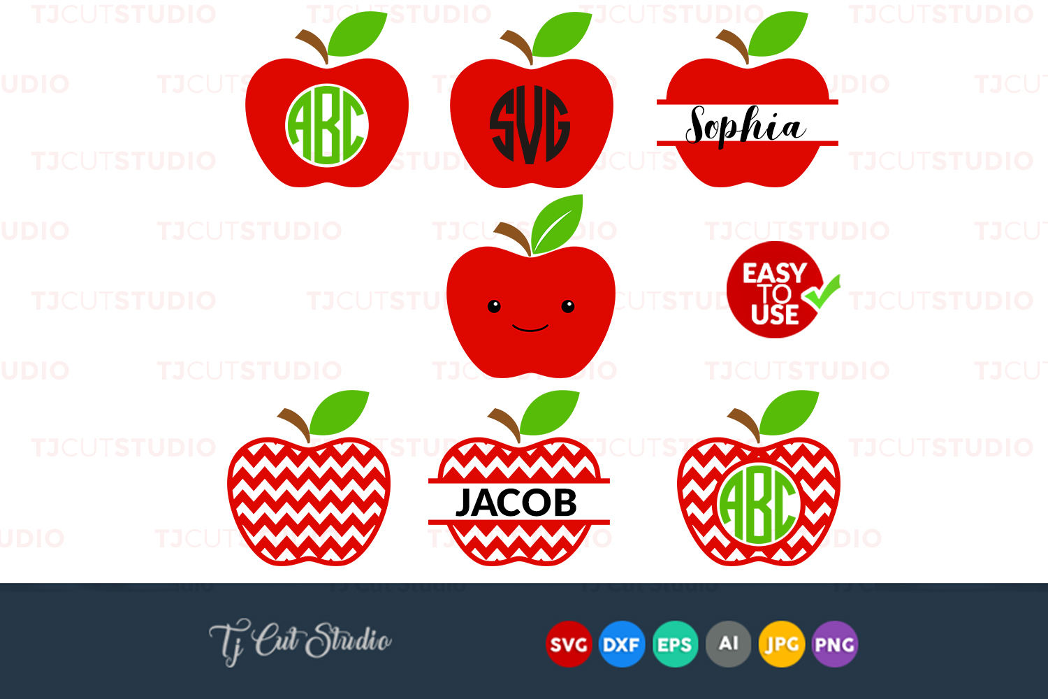 Download Chevron apple svg, apple monogram svg, chevron apple, Files for Silhouette Cameo or Cricut ...