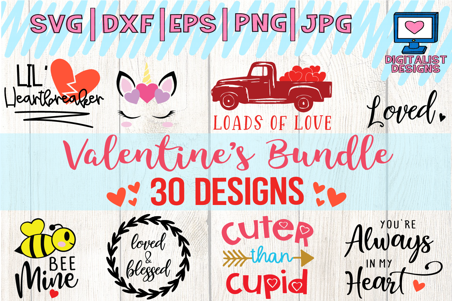 Download Valentine's Day Bundle - 30 SVG Designs