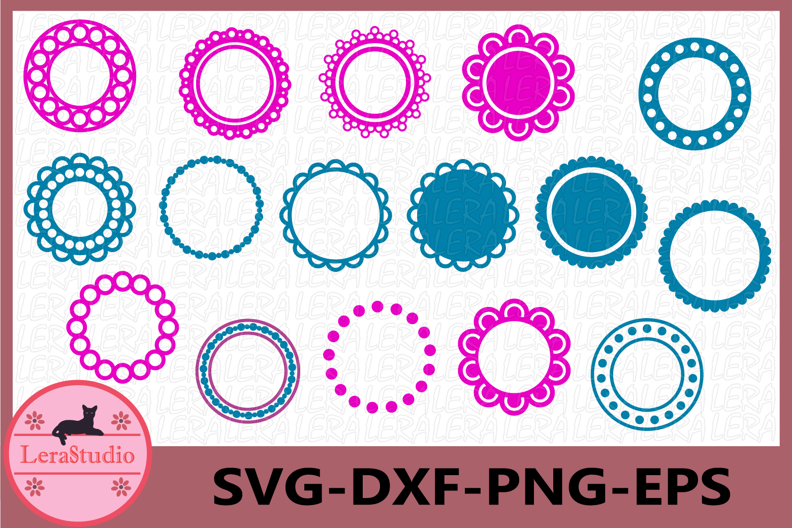 Monogram Frames Circles SVG File - Download Free Fonts - Free Download