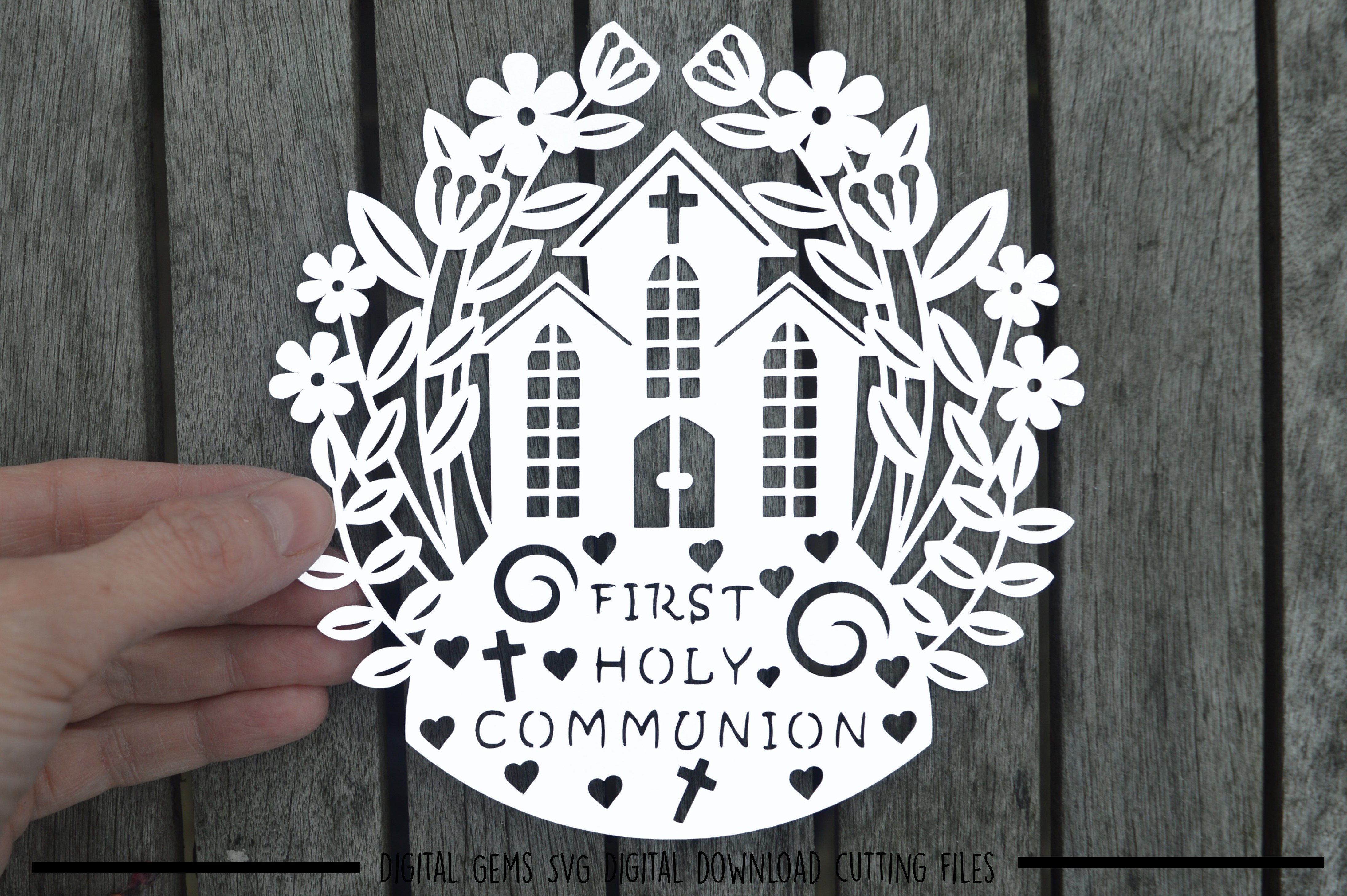 Holy communion paper cut SVG / DXF / EPS files