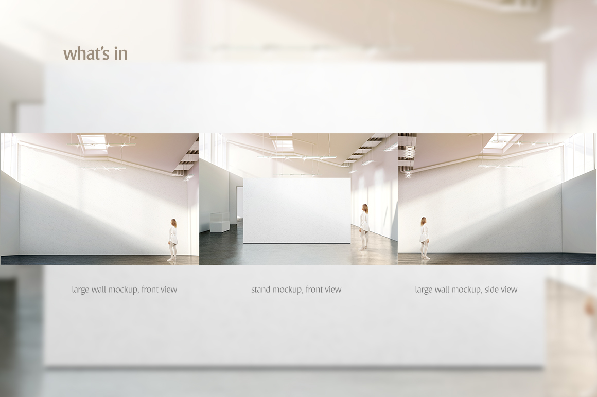 Download Gallery Wall Mockup (20871) | Exhibition | Design Bundles