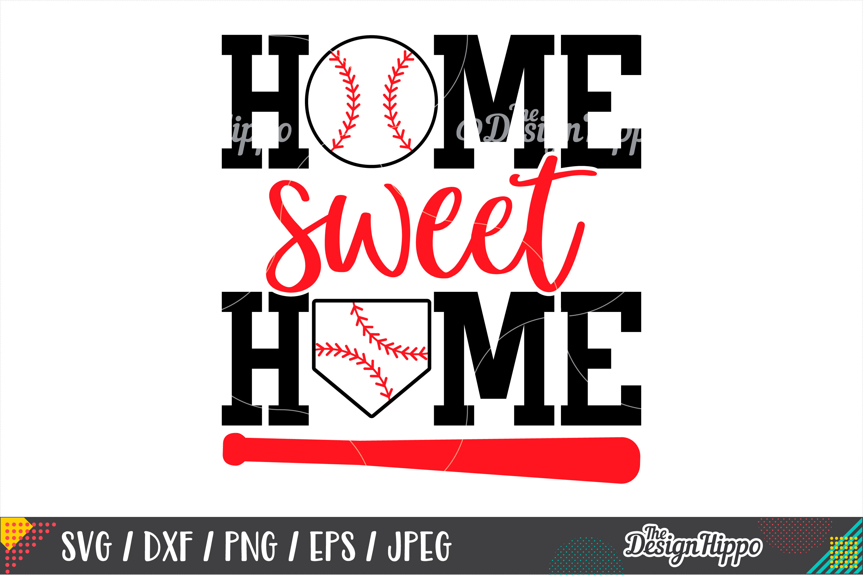 Home Sweet Home SVG, Baseball SVG, DXF PNG Cricut Cut Files