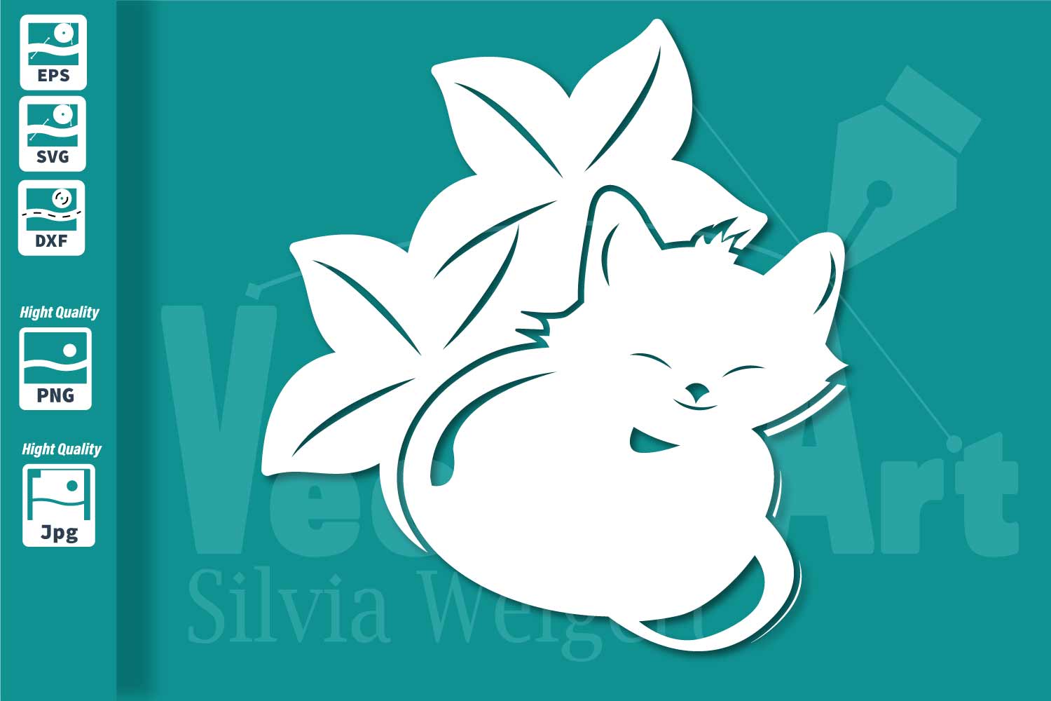 Sleeping Cat SVG - Cut File for Crafters