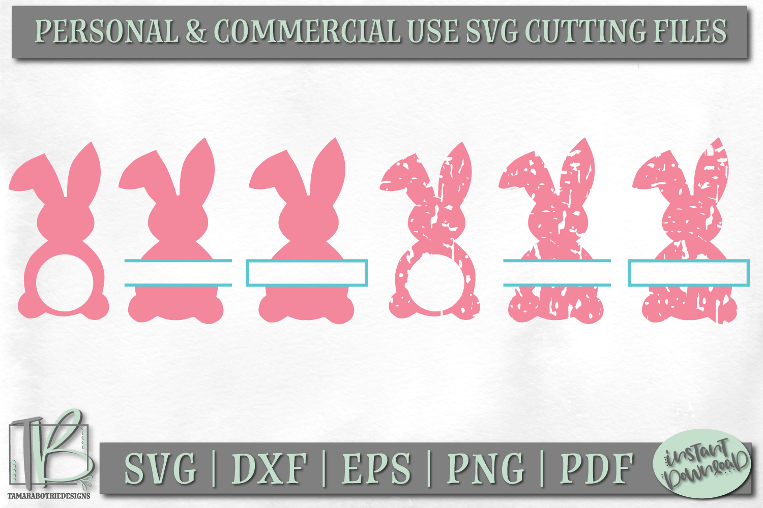 Download Bunny Monogram SVG Bundle, Easter SVG Cut Files (193689 ...