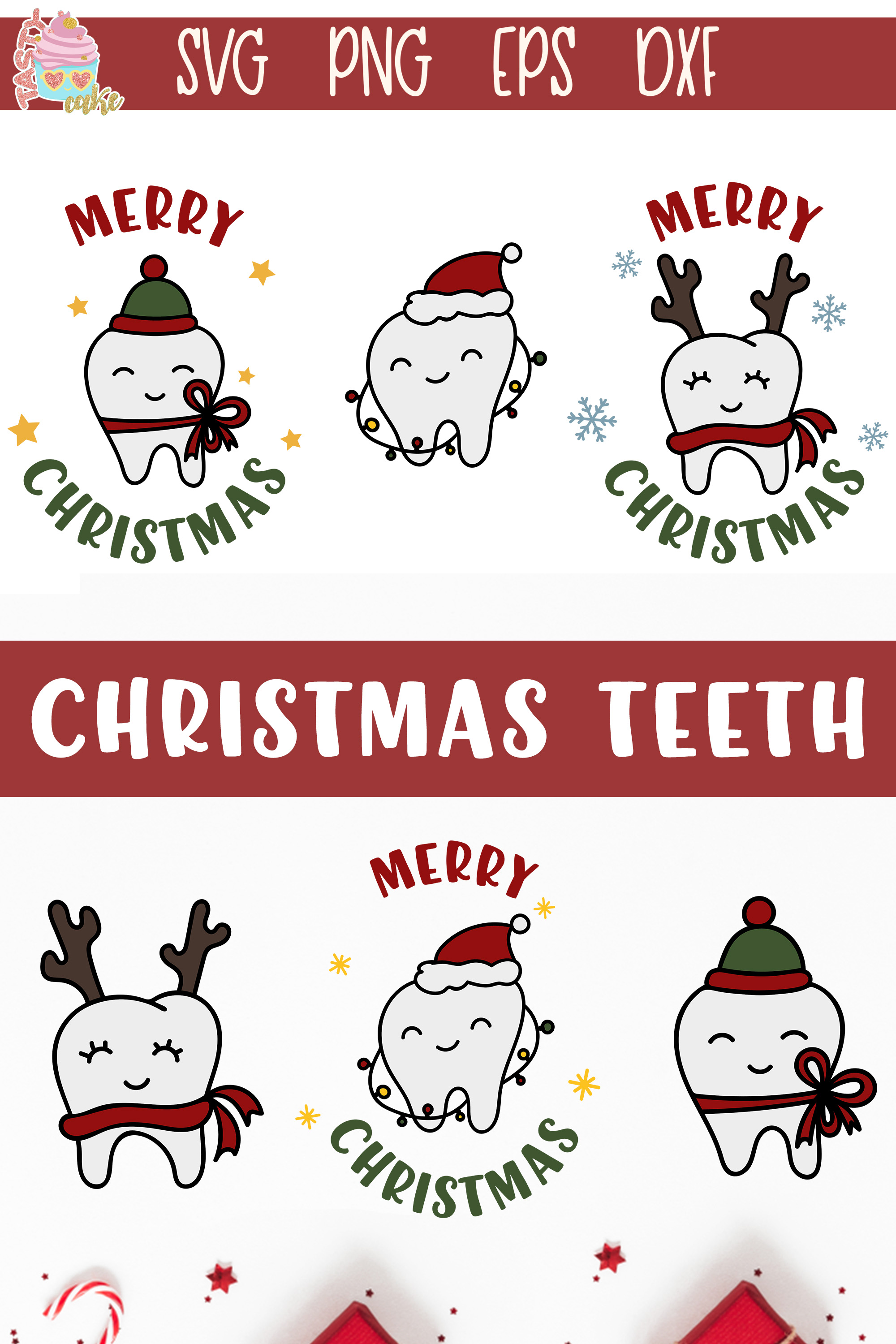 Download Christmas Teeth SVG - Christmas Dental Designs (383244 ...