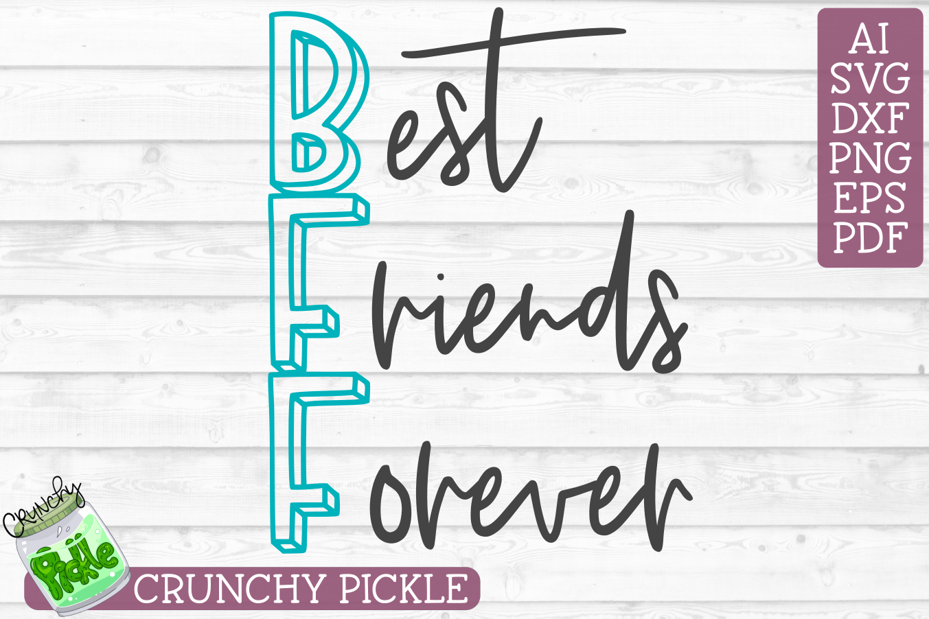 Download BFF Best Friends Forever SVG Cut File