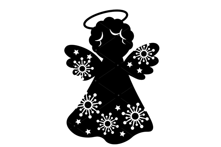 Download Christmas Angel svg vector print Snowflakes Cricut