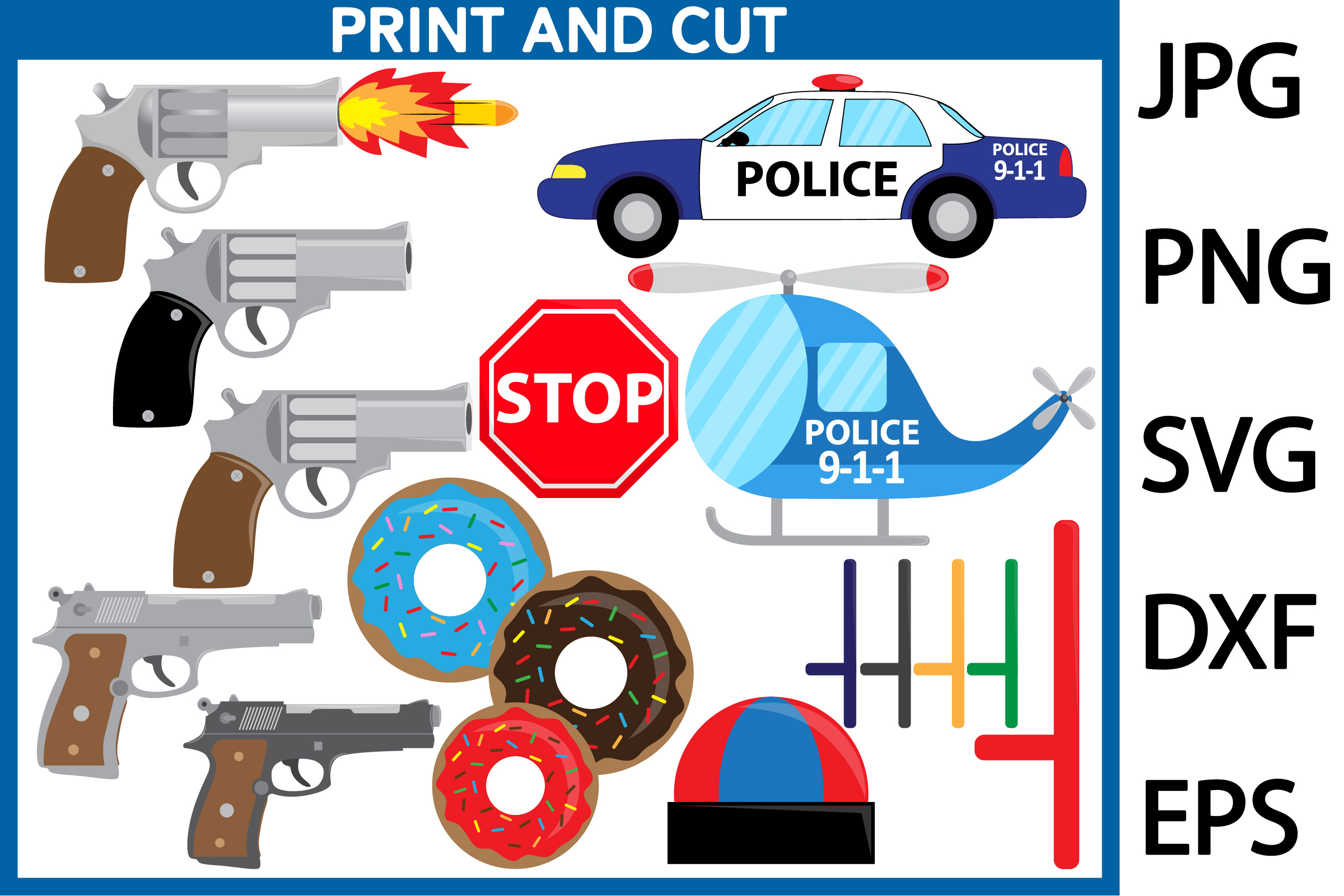 Police Props - Print and Cut 319c