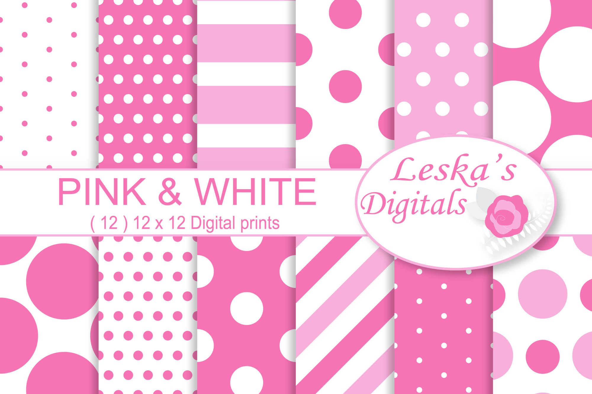 Pink Polka Design 4