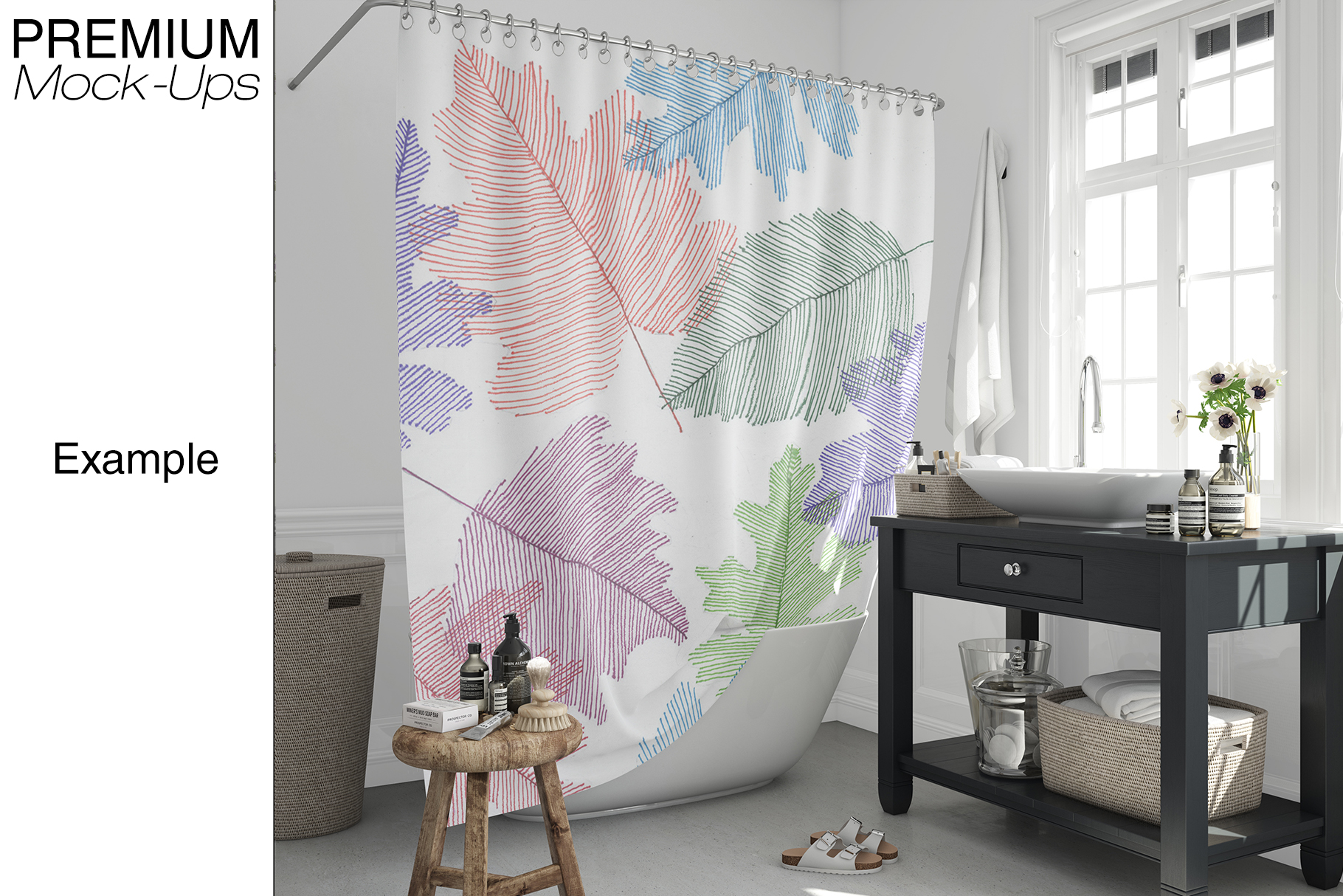 Download Bath Curtain Mockup Pack