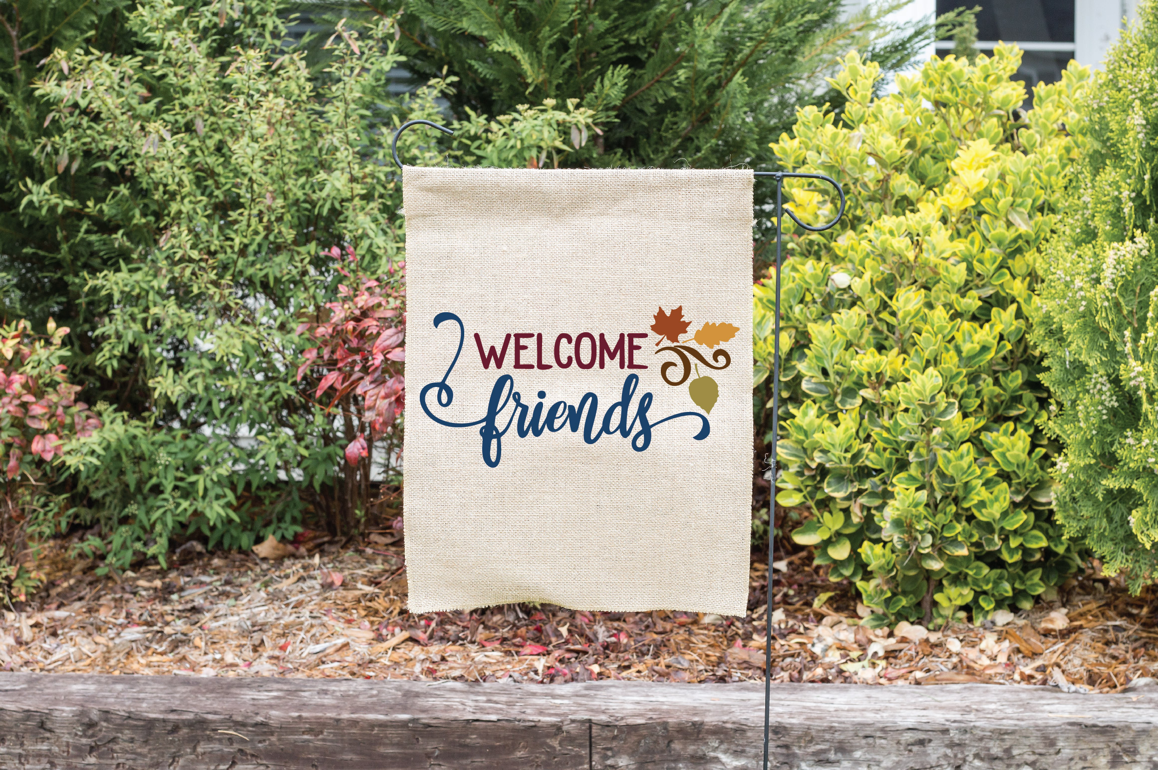 Download Welcome Friends SVG Cut File - Fall Farmhouse SVG PNG DXF
