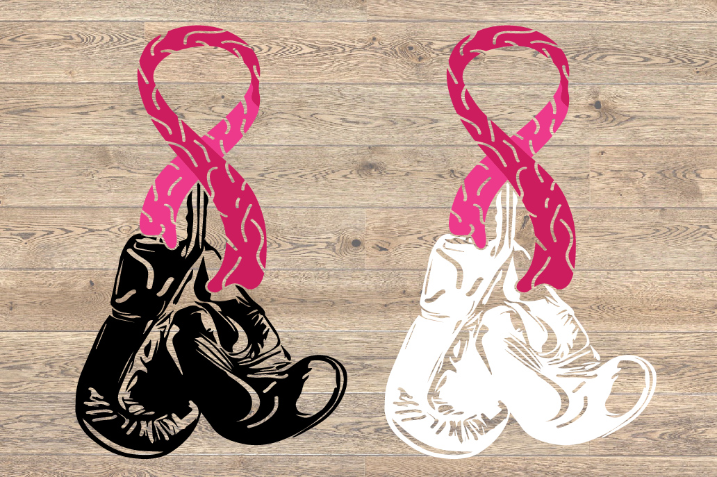 Boxing Gloves Hanging On Breast Cancer SVG Fight 1460SBe