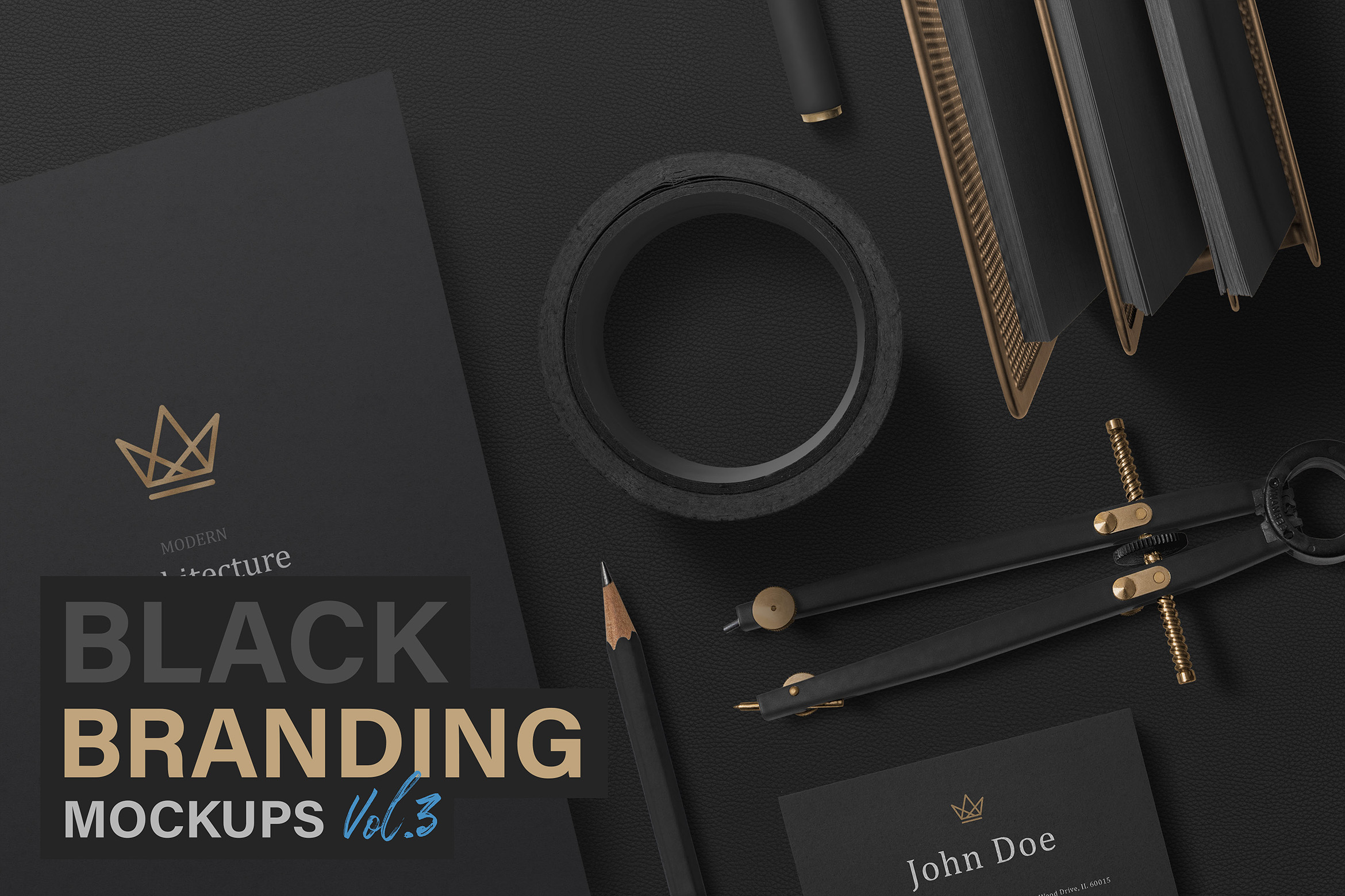 Download Black Branding Mockups Vol.3 (262390) | Mock Ups | Design Bundles