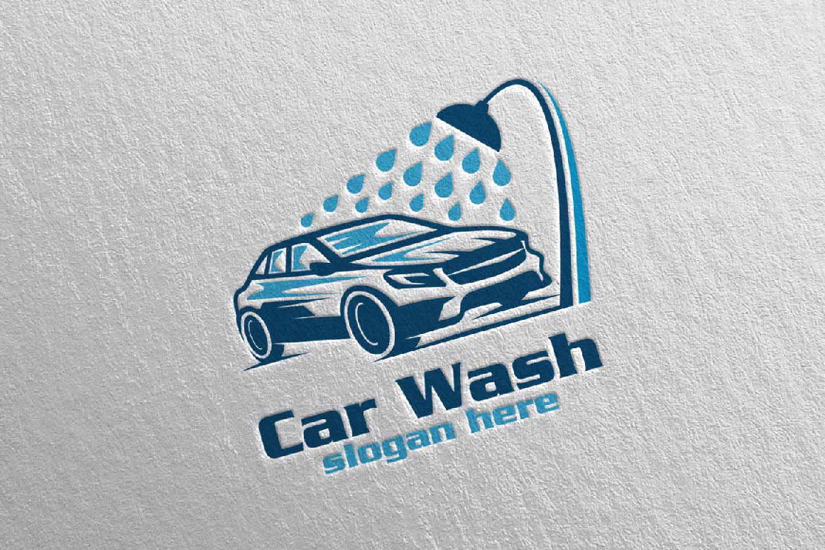 Car Wash Logo, Cleaning Car, Washing and Service Logo 11 (108617