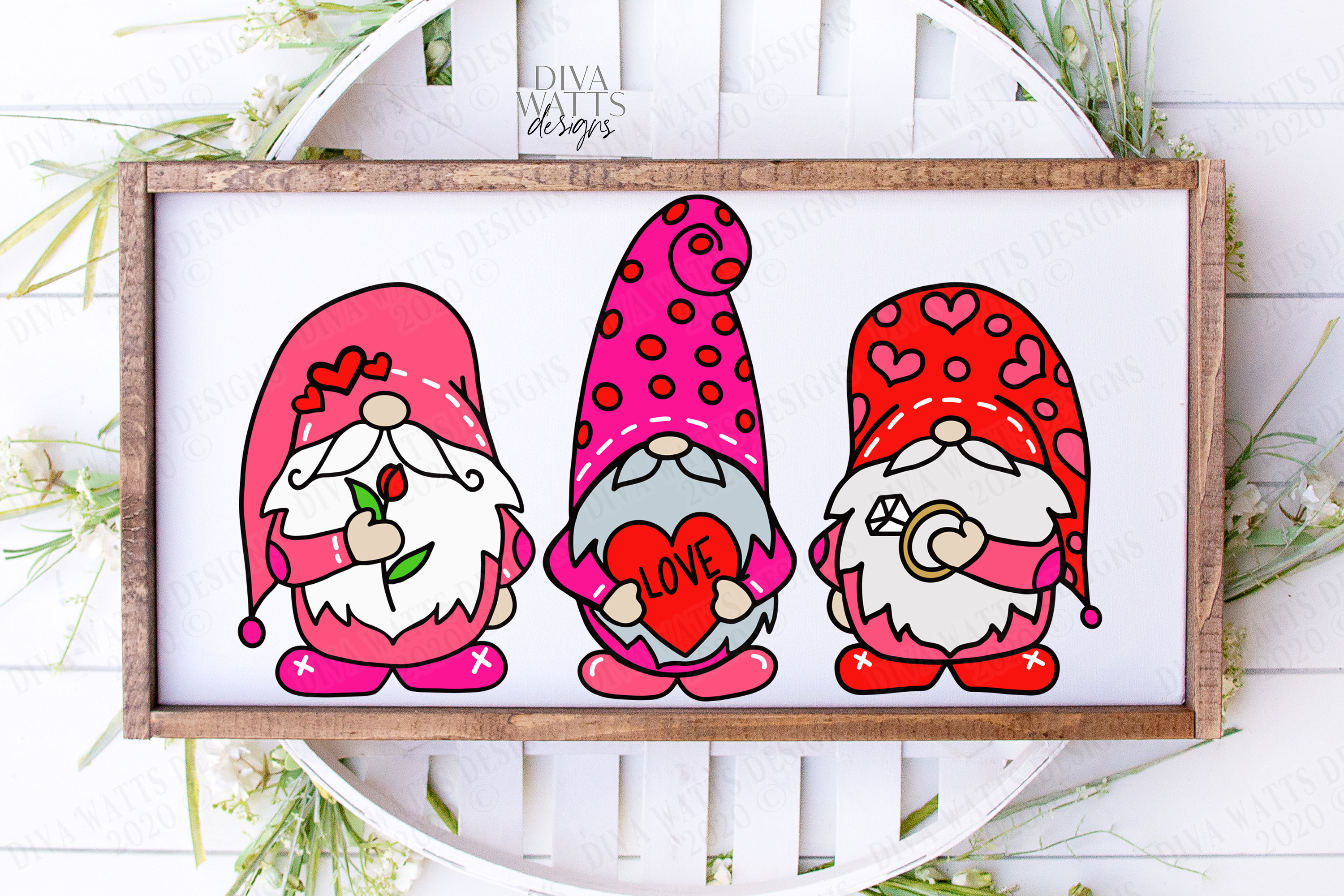 Download Valentine's Day Gnomes - Gnome - Gnomies - Trio - Heart SVG