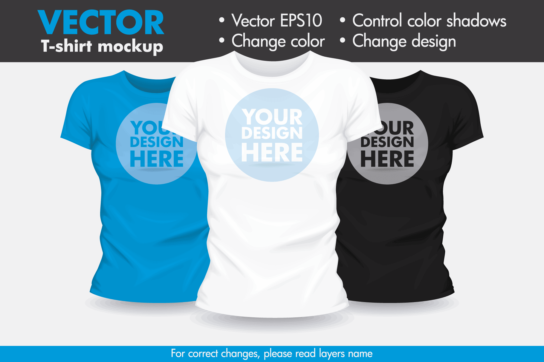 Vector T-shirt Mock-up Mockup Template