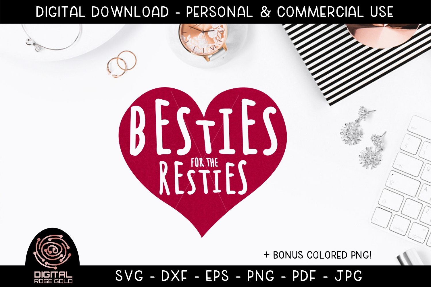 Download Besties For The Resties - Best Friends SVG, BFF Female Love