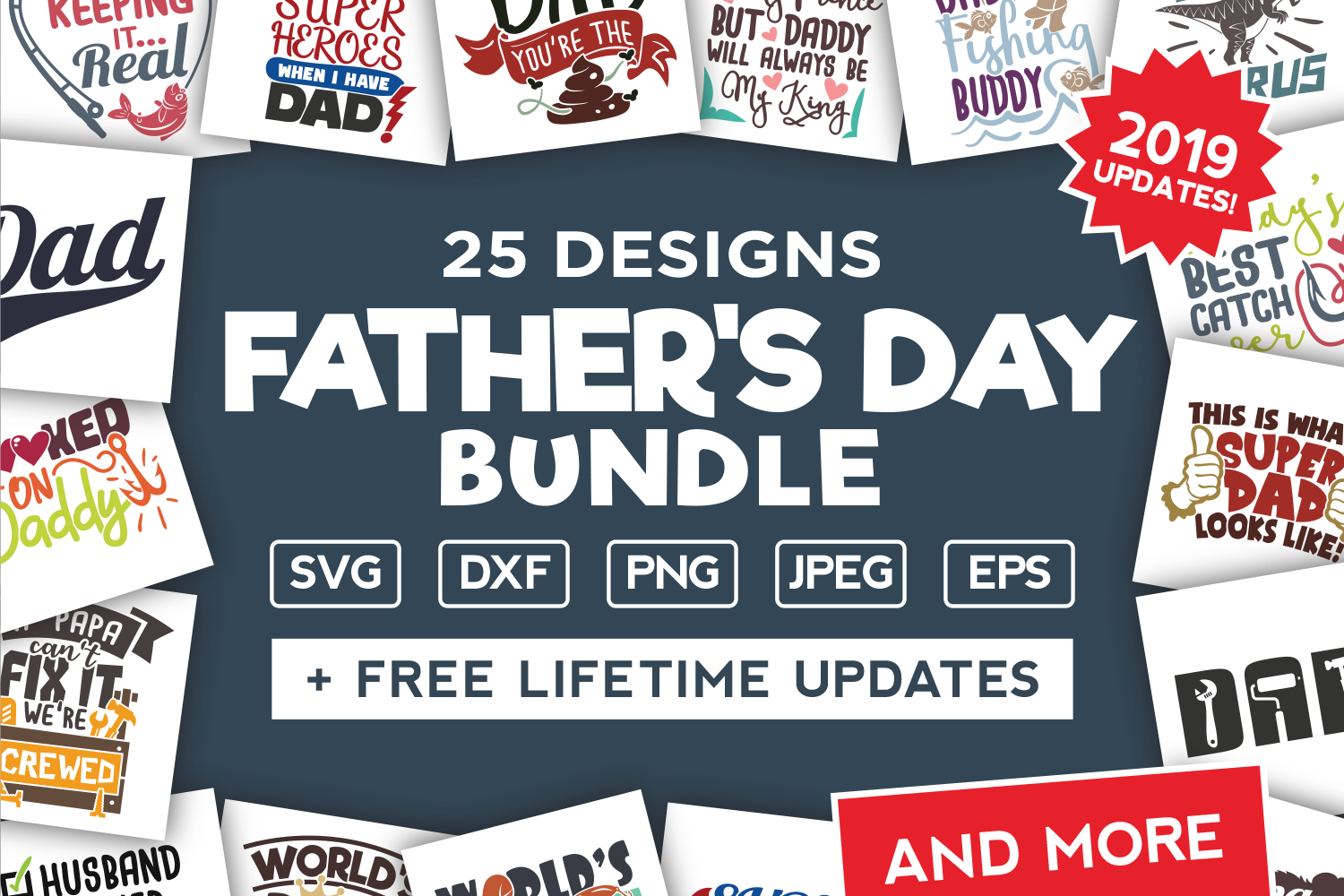 Fathers Day SVG Bundle in SVG, DXF, PNG, EPS, JPEG