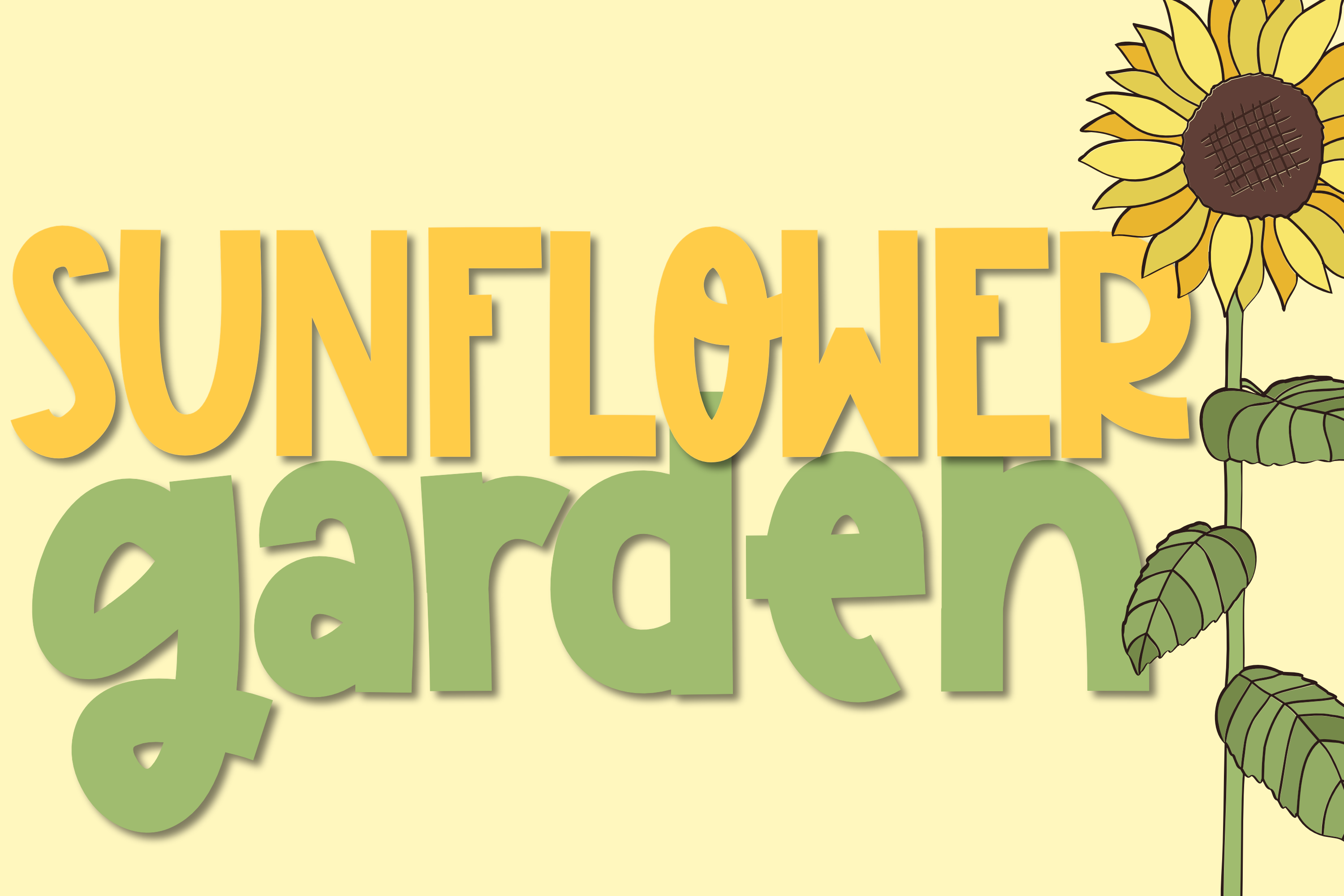 Sunflower Garden A Cute Font (516611) Regular Font Bundles