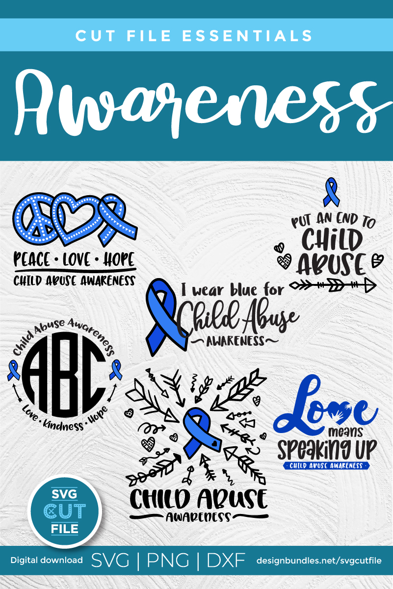 Child Abuse Awareness SVG bundle - a child abuse collection