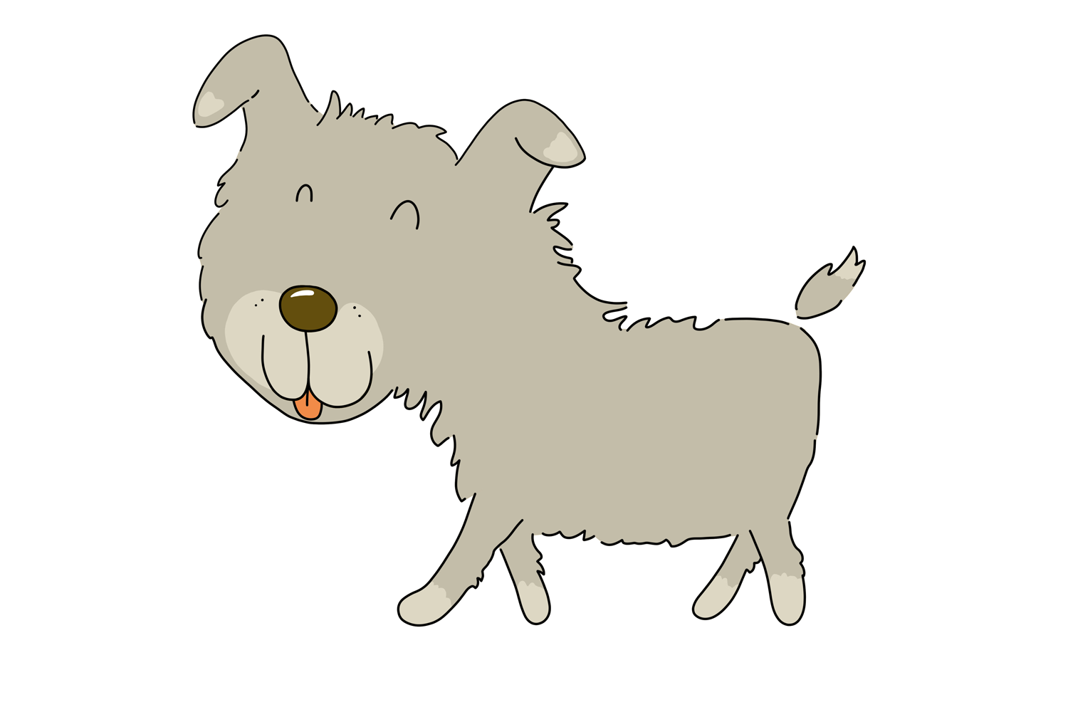 Download Little Scruffy Dog | 6 cute dog clip art illustrations