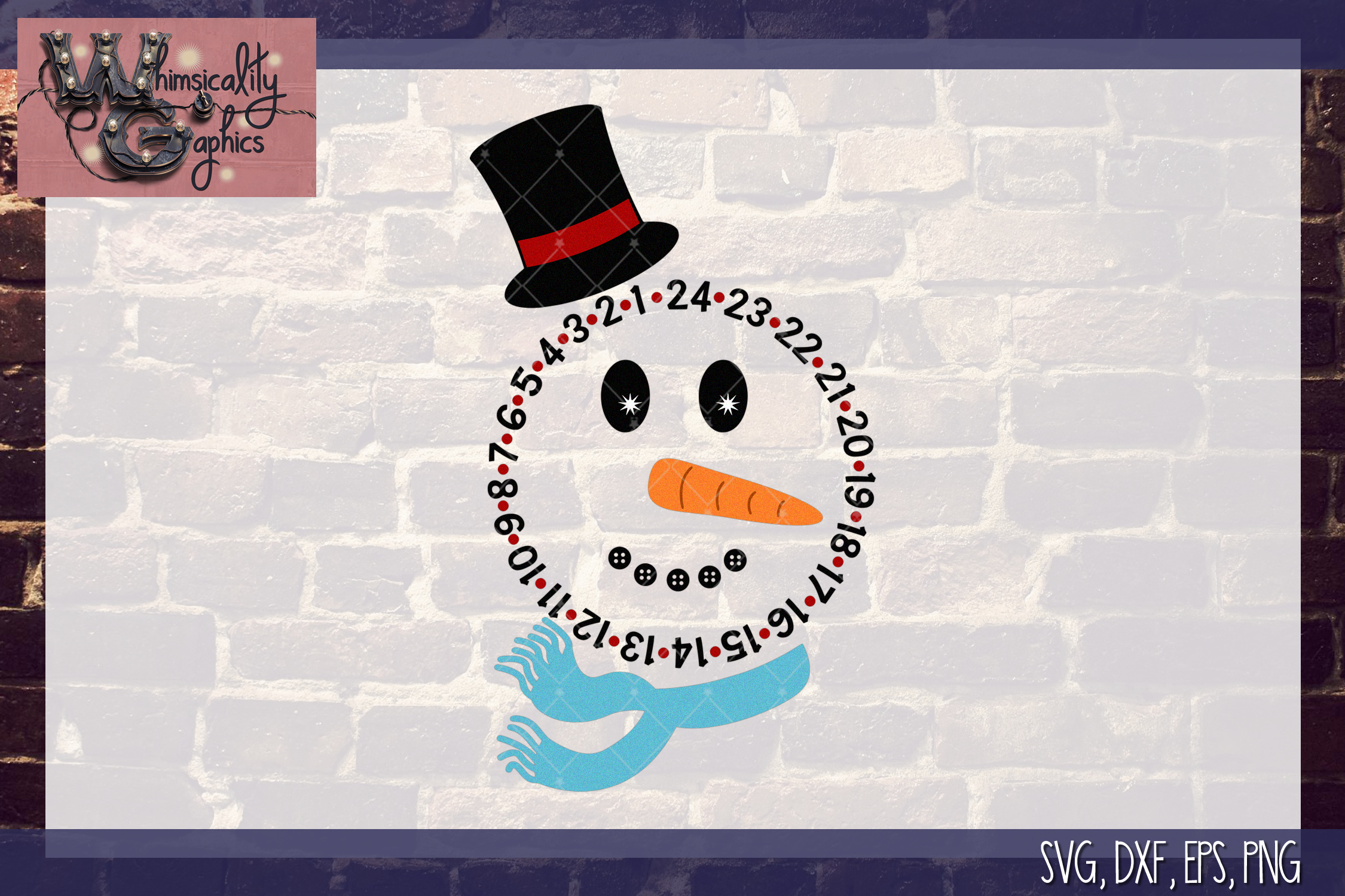 Download Snowman Christmas Countdown SVG, DXF, PNG, EPS Comm ...