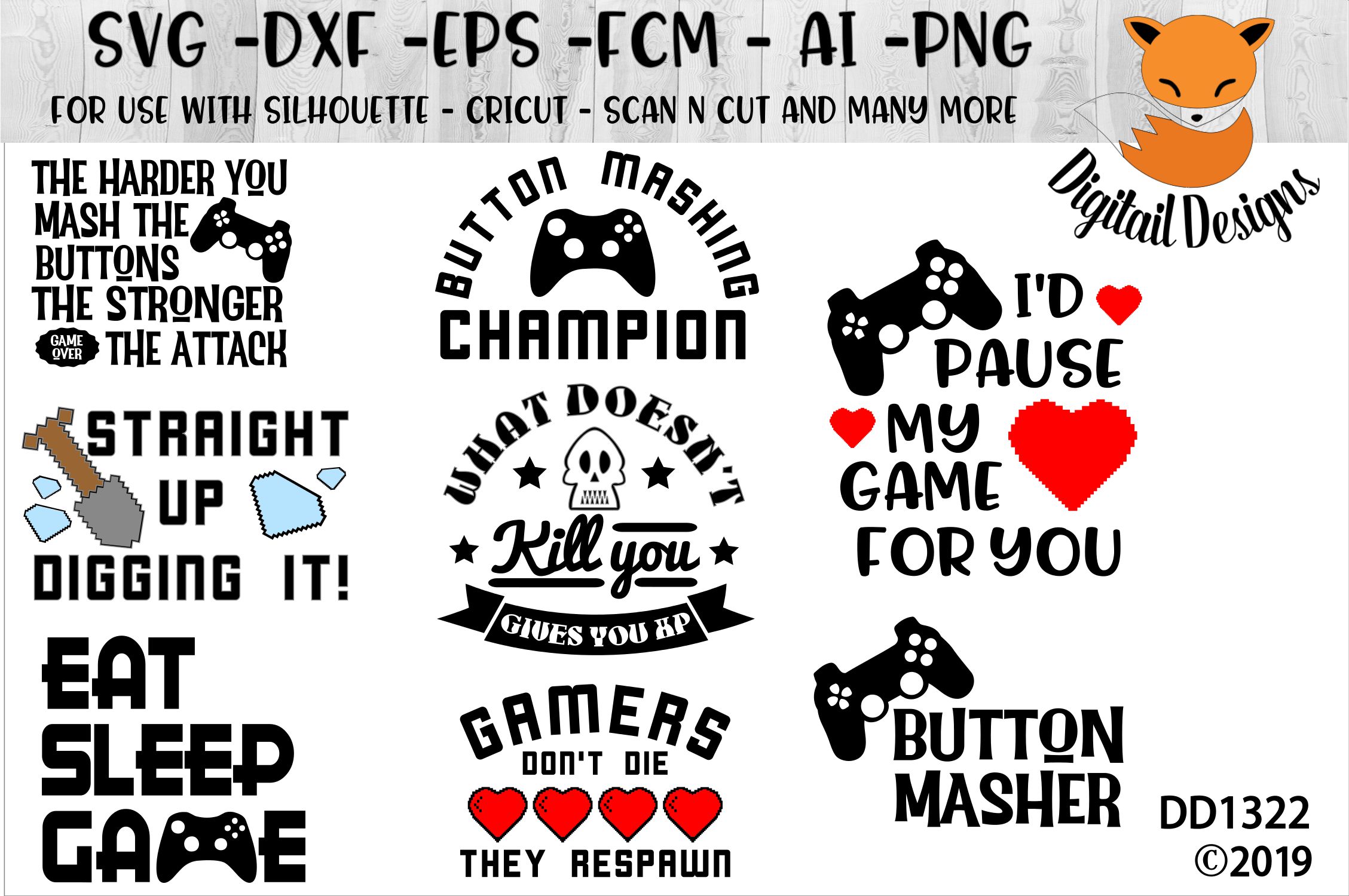 Download Video Gamer Geeky SVG Bundle (208596) | Cut Files | Design Bundles