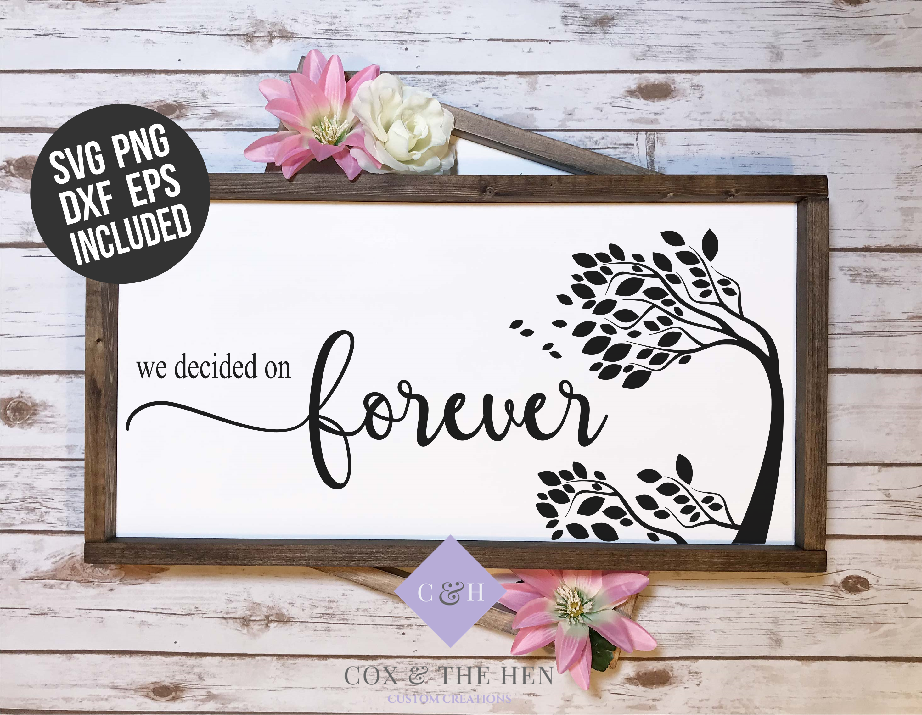 We Decided on Forever Wedding Sign Stencil SVG (81190 ...