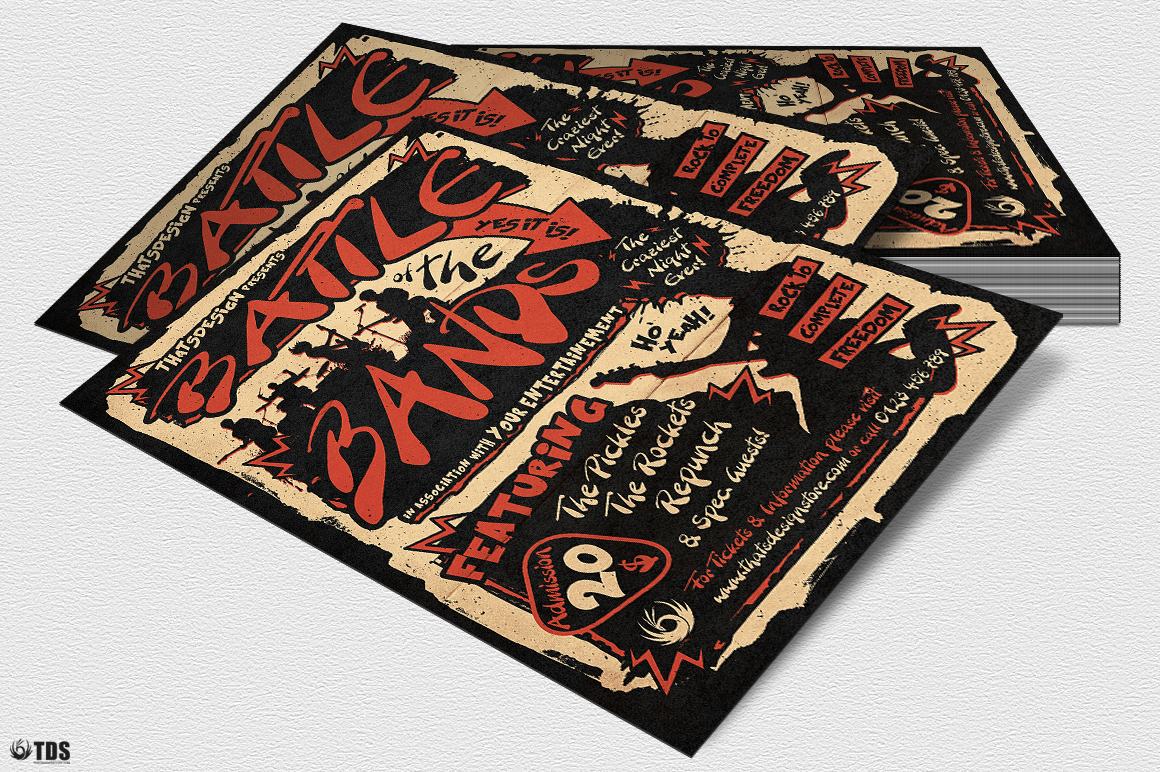 Battle of the Bands Flyer Template (15366) | Flyers | Design Bundles