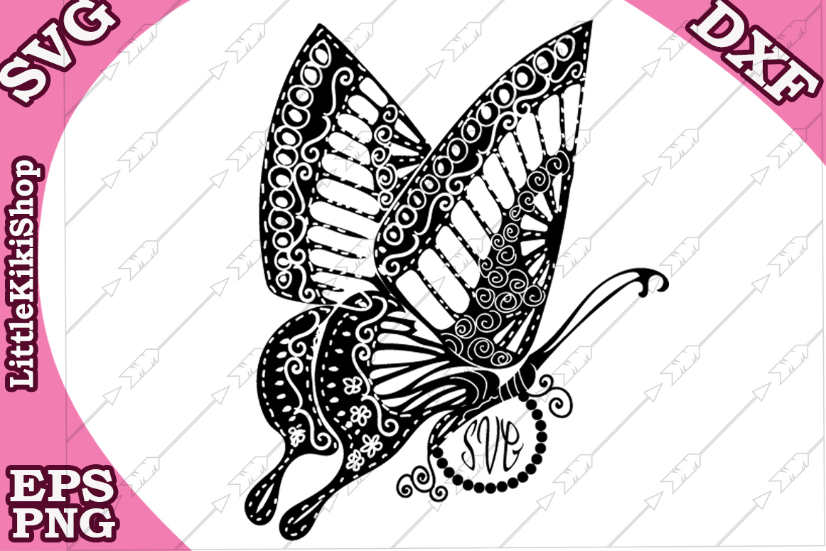 Free Free 339 Zentangle Butterfly Mandala Svg SVG PNG EPS DXF File